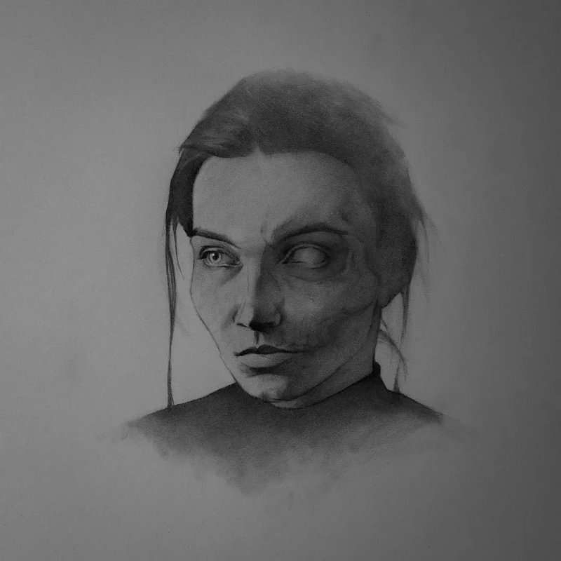 Portrait graphite féminin