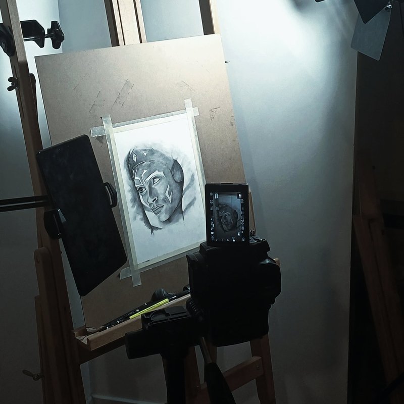 Portraits encadrés atelier